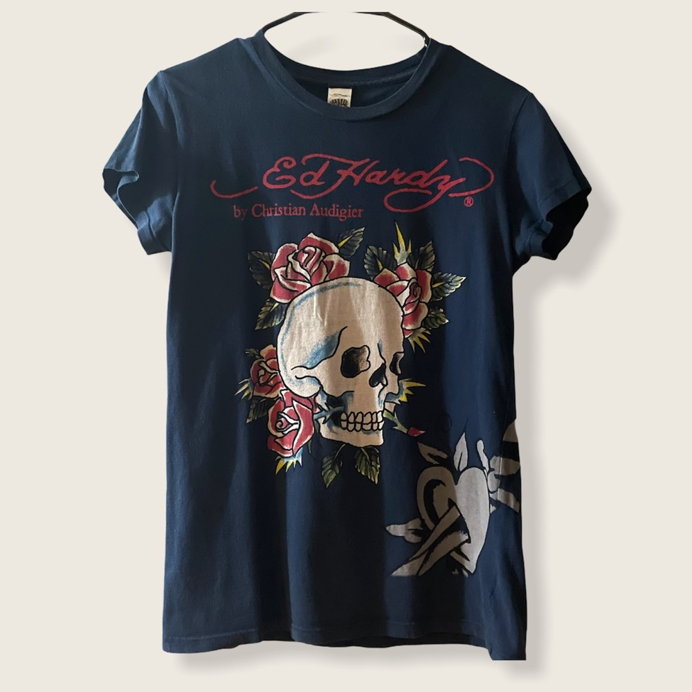 VINTAGE ED HARDY SKULL SHIRT